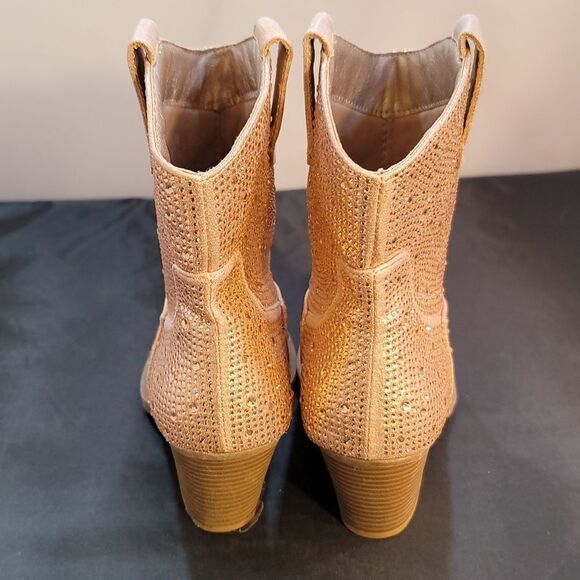BRAND NEW FOREVER RIVER RHINESTONE WESTERN BOOTIES - Picture 5 of 13
